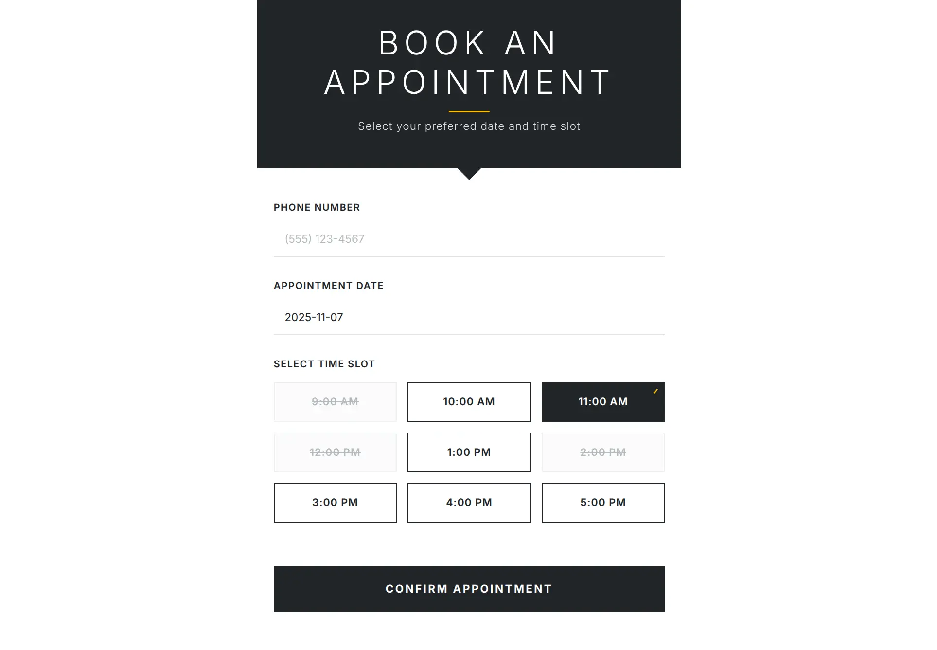 Appointment Form