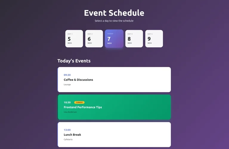 Event Schedule