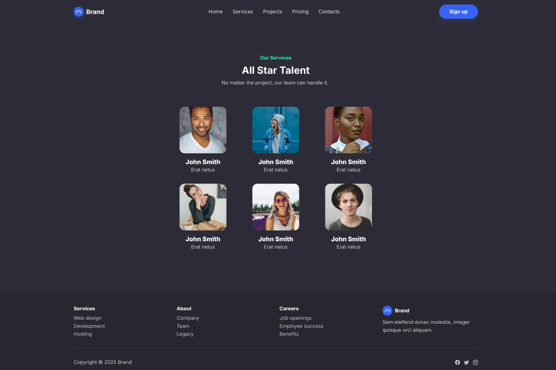 Team Page