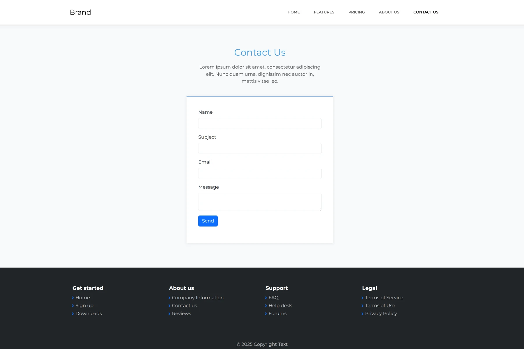 Contact Page