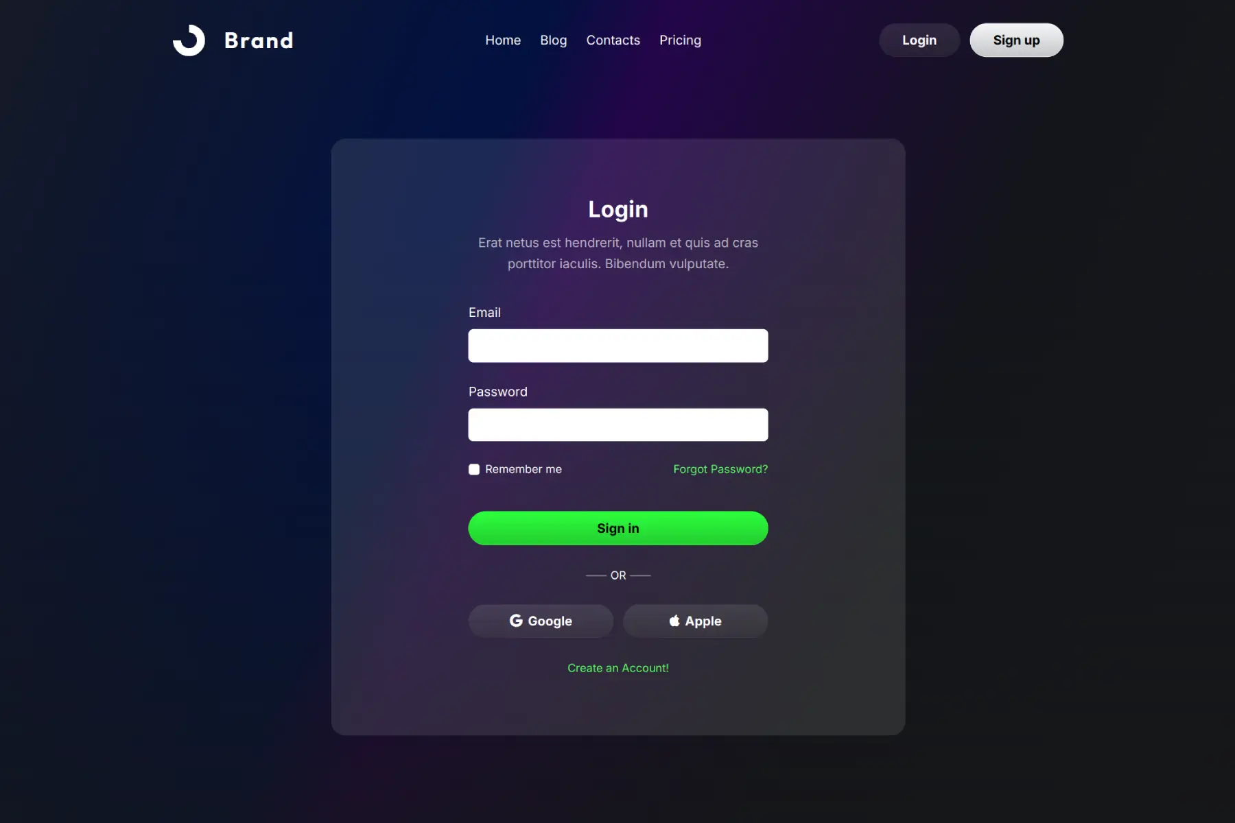 Login Page