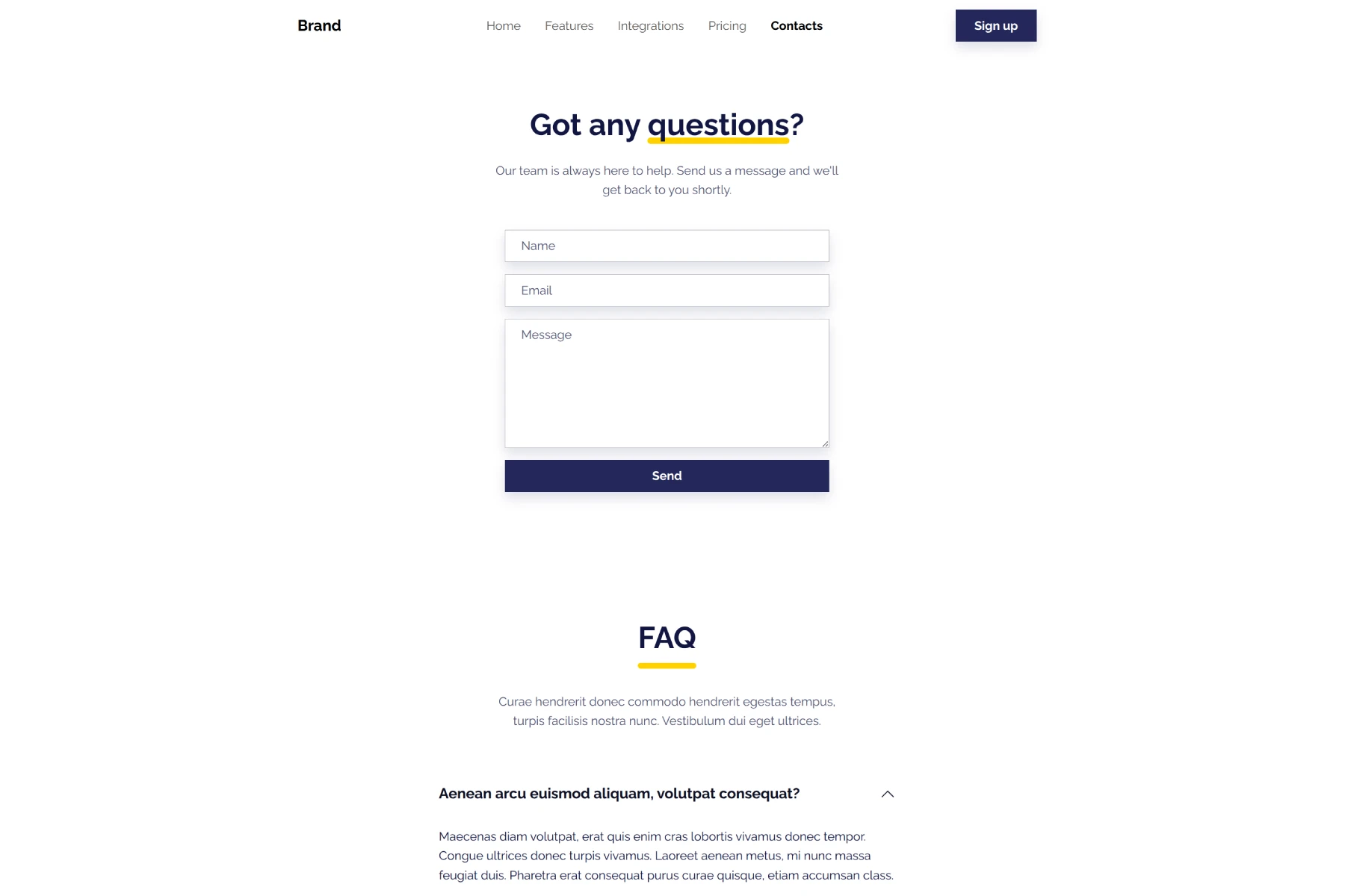 Contact Page