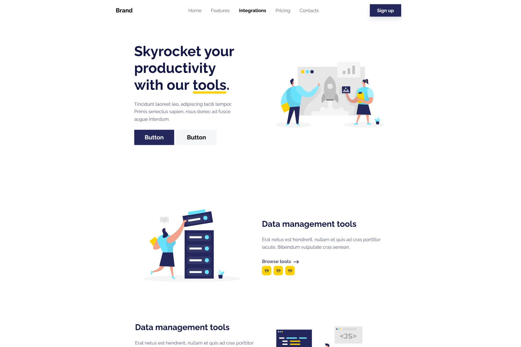 Integrations Page