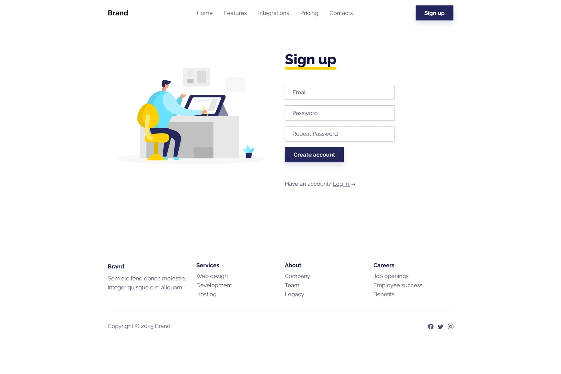 Signup Page