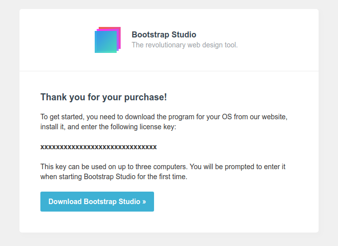 bootstrap studio license