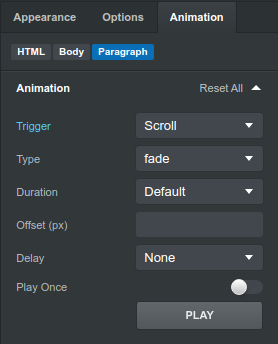 animations on scroll