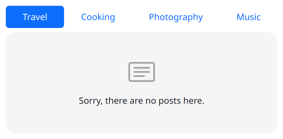 Blog Empty State