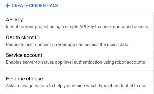 Create Credentials