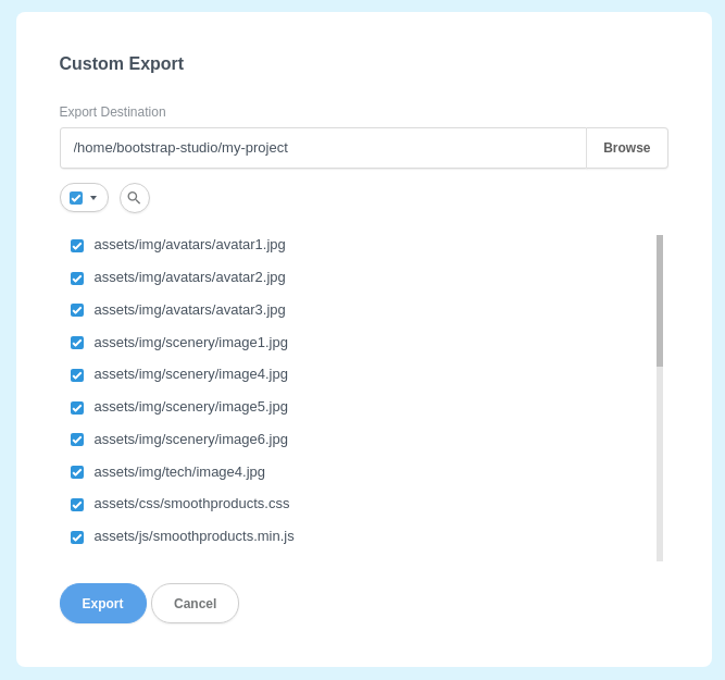 Custom Export