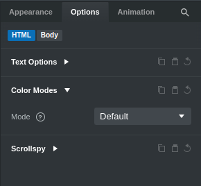Color Mode Option