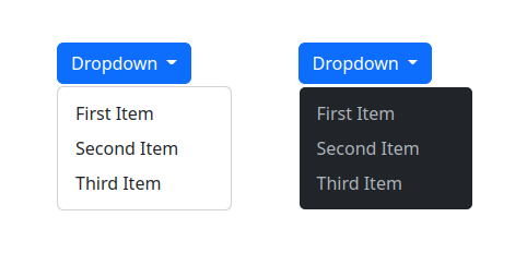 Dropdown Dark Mode