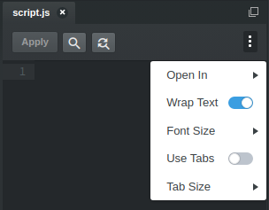 JS Editor Settings