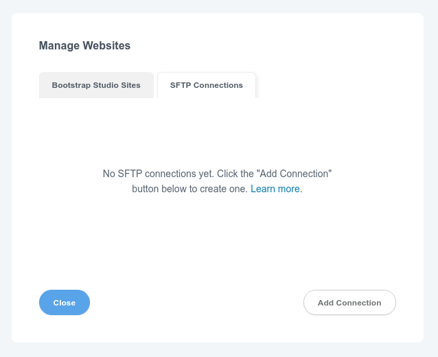 Manage SFTP Connections