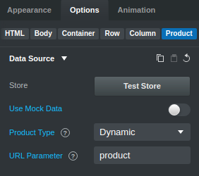 Product Data Source Options
