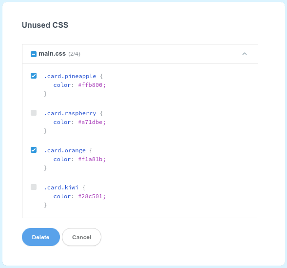 Remove Unused CSS